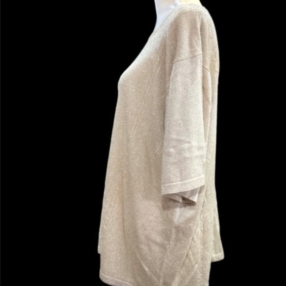 Parisian Plus Pullover Top Gold with Metallic Glitter Size 3X - Picture 5 of 7